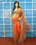DPO-28144 Peach Organza Saree