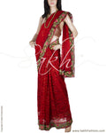 BGO-28308 - Maroon & Multi Lace Saree