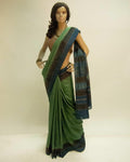 DPO-7411 - Blue & Multi Pure Silk Saree