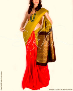 DPP-10066 - Green & Multi Pure Kanchivaram Silk Saree