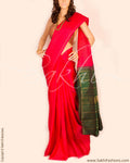 DPP-10069 - Peach & Pink Pure Kanchivaram Silk Saree
