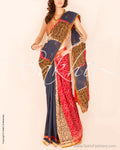 DPP-1304 - Blue & Multi Pure Cotton Saree