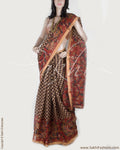 DPP-13444 - Black & Red Pure Kota Silk Saree