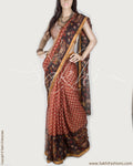 DPP-13445 - Maroon & Multi Pure Kota Silk Saree