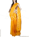 DPP-1413 - Yellow  Pure Cotton Saree