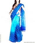 DPP-15680 - Blue &  Pure Organza Silk Saree