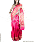 DPP-15753 - Pink & Multi Pure Banarasi Silk Saree