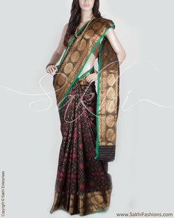 DPP-15754 - Black & Gold Pure Banarasi Silk Saree