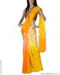 DPP-16954 - Yellow & Orange Pure Crepe Silk Saree