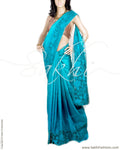 DPP-17677 - Blue Pure Tussar Silk Saree
