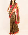 DPP-1787 - Black & Multi Lace Saree