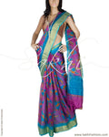 DPP-18024 - Pink & Multi pure silk kota Saree