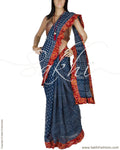 DPP-18866 - Blue & Maroon Pure Kota Cotton Saree