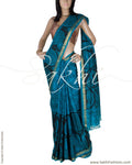 DPP-20280 - Blue & Black Pure Silk Saree