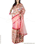 DPP-22359 - Peach & Pink Net Saree
