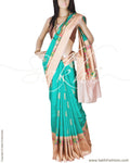 DPP-22824 - Green & Beige Pure Silk Saree