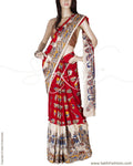 DPP-23838 - Maroon & Multi Silk & Cotton Saree