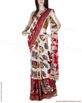 DPP-23847 - Beige & Multi Silk & Cotton Saree