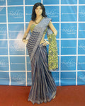 DPP-2547 - Blue & Green Pure Kota Cotton Saree