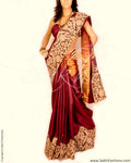 DPP-2554 - Purple & Multi Pure Tussar Silk Saree