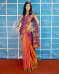 DPP-3154 - Purple & Peach Pure Kanchivaram Silk Saree