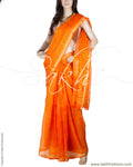 DPP-5243 - Orange Pure Silk Kota Saree