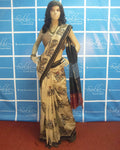 DPP-5549 - Beige & Multi Pure Chanderi  Saree
