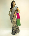 DPP-6937 - Beige & Multi Pure Tussar Silk Saree