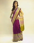 DPP-6940 - Purple & Green Pure Tussar Silk Saree