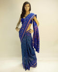 DPP-7074 - Blue & Multi Pure Silk Saree