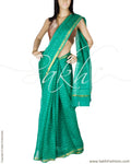 DPP-8132 - Green & Gold Pure Silk kota Saree
