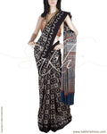 DPP-8761 - Black & Beige Pure Cotton Saree