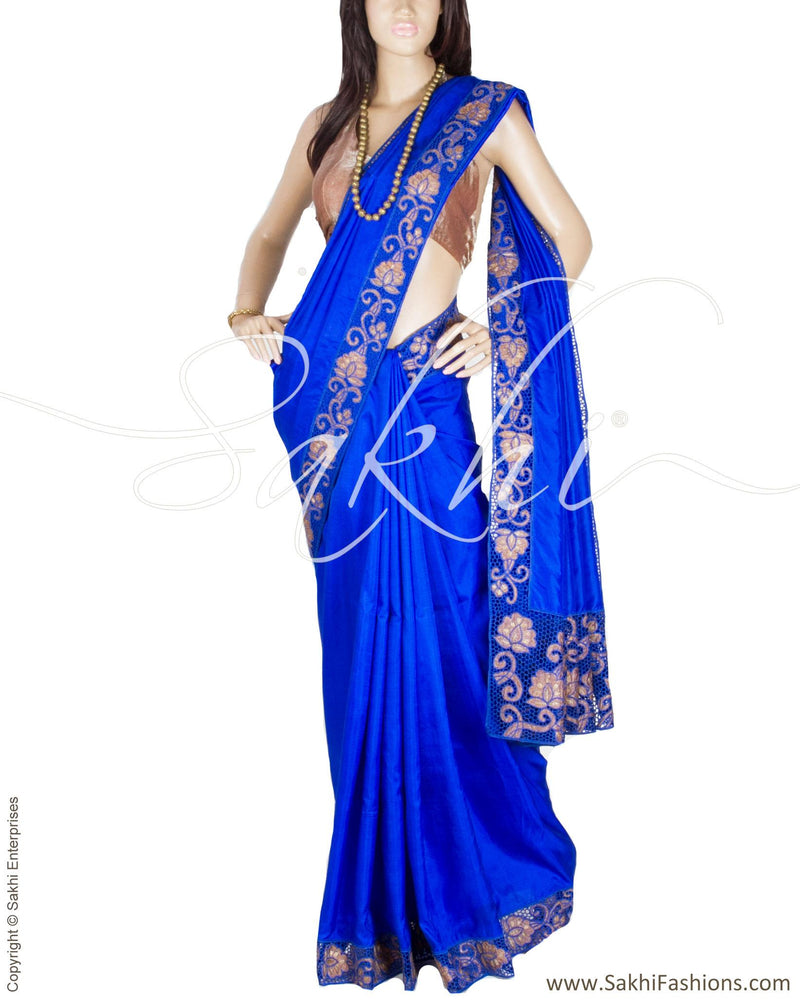 DPP-9578 - Blue Pure Kanchivaram Silk Saree