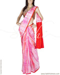 DPP-9763 - Pink & Red pure cotton kota Saree