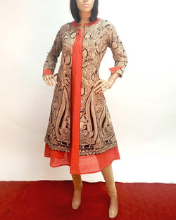 DPP-R4682 - Black & Beige Pure Cotton Jacket
