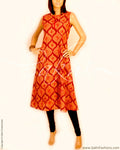 DPP-R9246 - Maroon & Beige Pure Cotton Kurthi