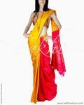 DPQ-11507 - Yellow & Pink Pure Kanchi Silk Saree