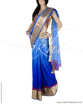 DPQ-1189 - Blue & Gold Pure Kota Silk Saree