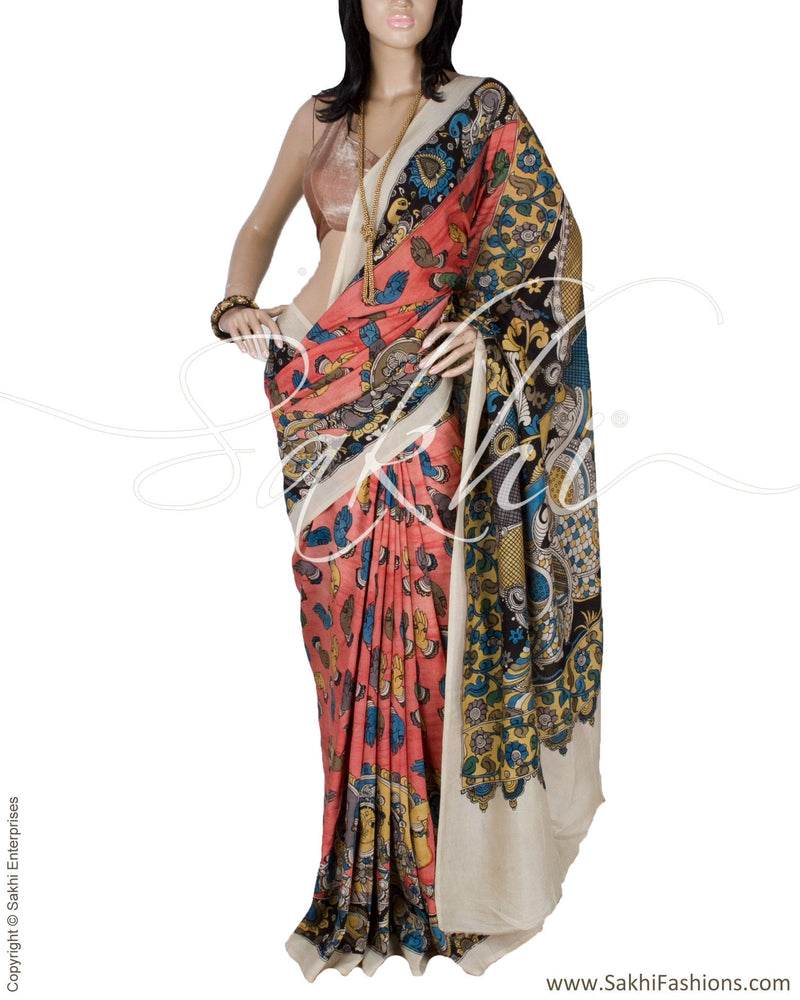 DPQ-14022 - Multi & Multi Pure Cotton Silk Saree
