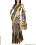 DPQ-2063 - Multi & Multi Pure Chanderi  Saree