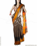 DPQ-21107 - Grey & Gold Pure X-Cotton Saree
