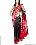 DPQ-22631 - Black & Red Pure Silk Silk Saree