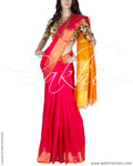 DPQ-5872 - Pink & Mustard Silk & Cotton Saree
