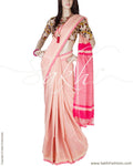 DPQ-5874 - Peach & Pink Pure Cotton Saree