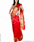 DPQ-609 - Pink & Antique Pure Chanderi  Saree
