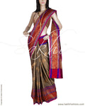 DPQ-636 - Black & Grey Pure Banarasi Silk Saree