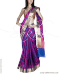 DPQ-709 - Violet & Multi Supernet Saree