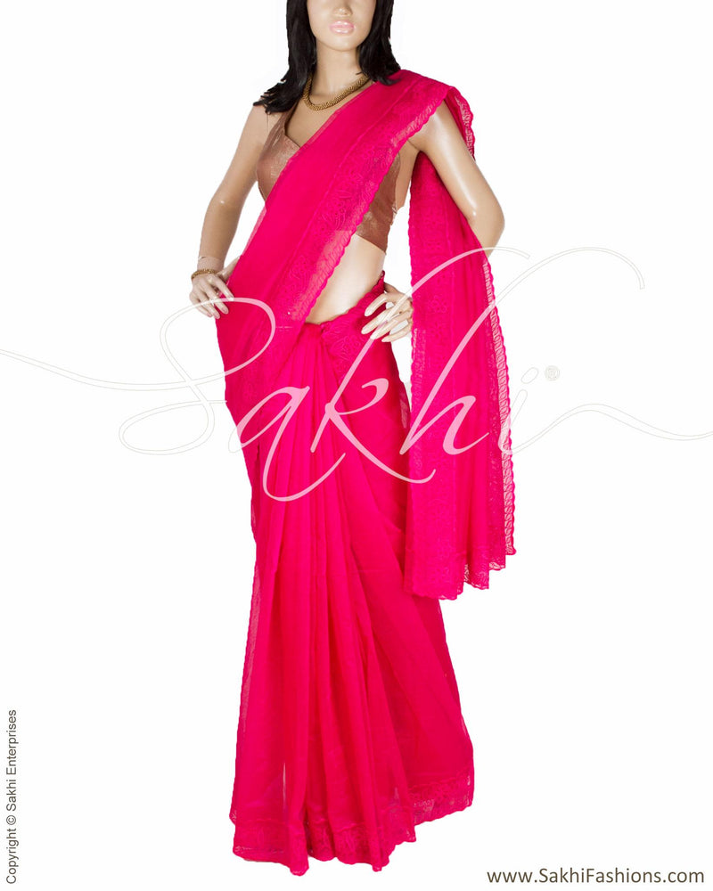 DPQ-7908 - Pink Pure Silk Saree