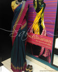 DPR-0194 - Blue & Pink Cotton  Saree