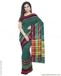 DPR-1064 - Green & Multi Pure Cotton Saree